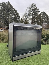 Panasonic Compufocus CRT 13 Inch TV CT-3063 Vintage Gaming 80’s BILT-IN REMOTE!