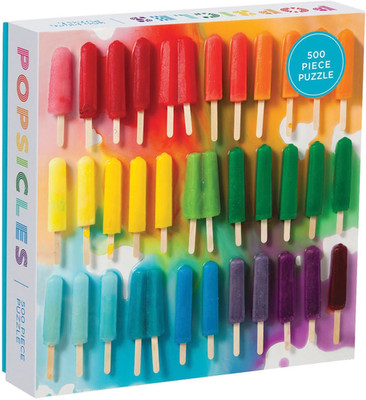 Galison Rainbow Popsicle   500 Piece Julie Seabrook Jigsaw Puzzle NEW SEALED