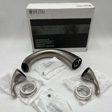 Delta Brushed Nickel Bathroom Faucet Set 3 Hole Widespread Sink As Is Parts