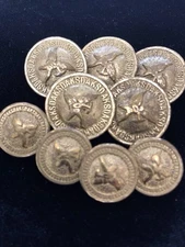 Daks London Metal Replacement Or Upscale Button Lot 9 Cupid