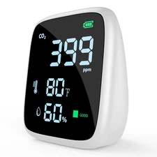 5-in-1 CO2 Carbon Dioxide Detector, Dienmern Portable Air Quality Monitor Indoor
