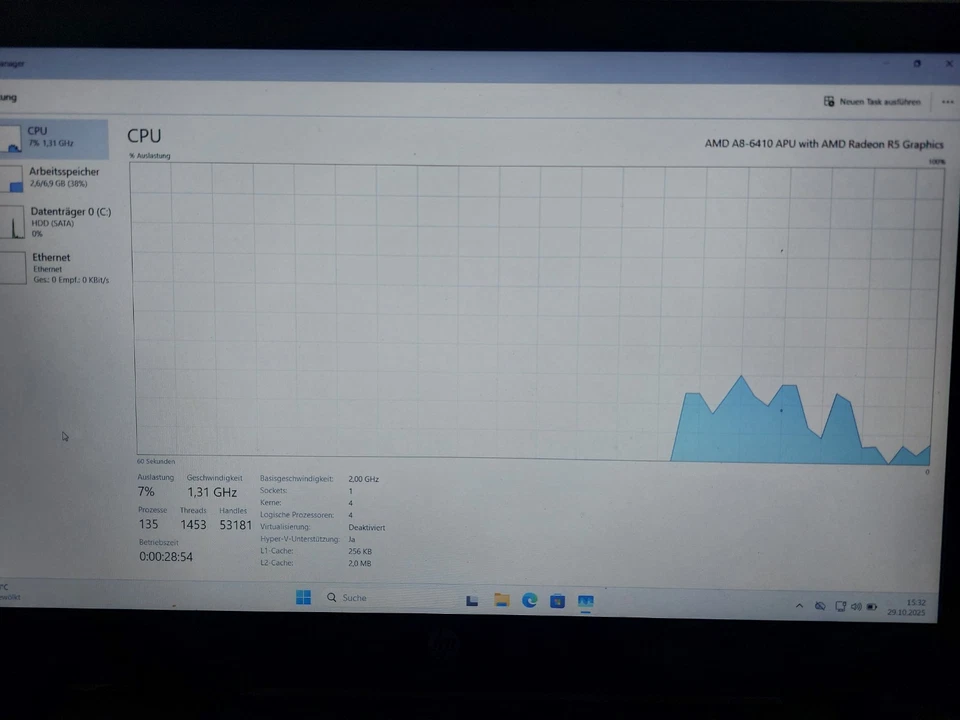 HP Pavilion 15 Notebook PC A8 Prozessor 8GB DDR3 RAM 1TB HDD Laptop - Bild 4 von 4