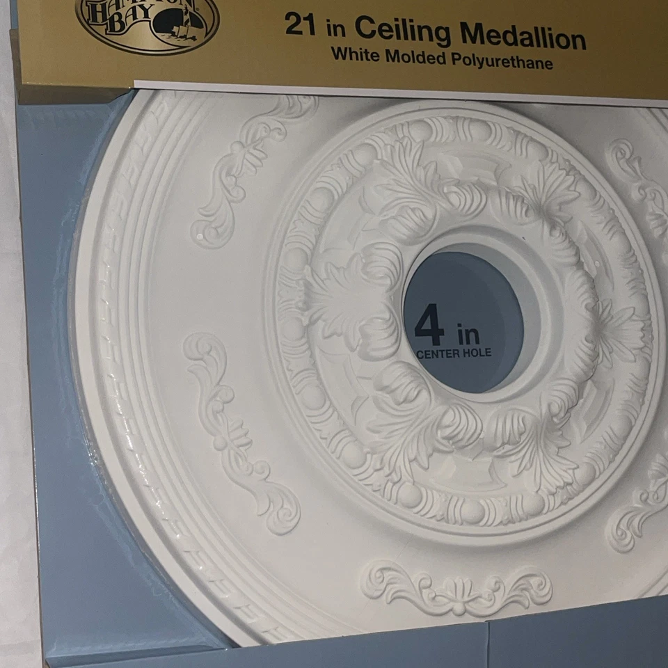 Medallón de techo de 21 pulgadas (Hampton Bay) poliuretano pintable Foto 4 de 4