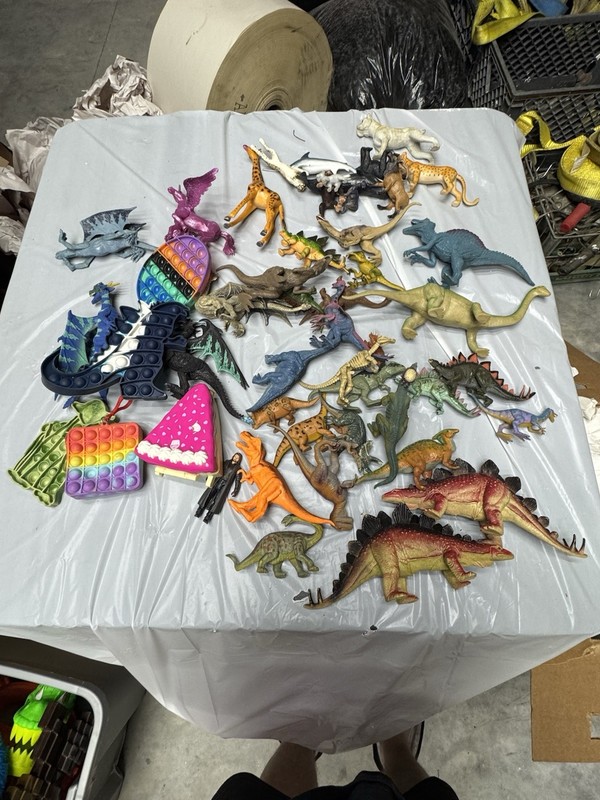 Huge Dinosaur Toy Lot Bulk Mix Dragons Wild Animals Pop It Fidgets Figures