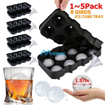 1~5X ICE Balls Maker Round Sphere Tray Mold Cube Whiskey Ball Cocktails Silicone