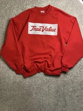 True Value Red Sweatshirt Size XL Jerseys Super Sweats Cotton/Poly Blend