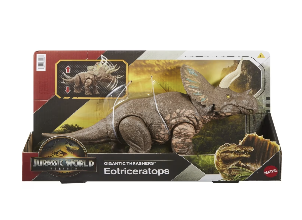 Jurassic World Rebirth Gigantic Thrashers Eotriceratops Dinosaur