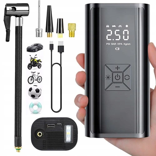 LCD Elektrische Akku Luftpumpe Auto Fahrrad Reifen Druckluft Kompressor 150PSI - Bild 1 von 19