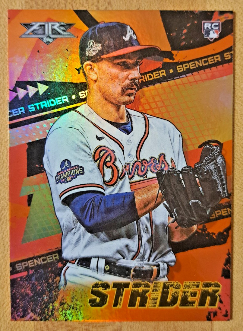 2022 Topps Fire Orange /299 Spencer Strider RC #32 Rookie Card SP RARE!