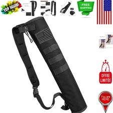Stylish Black Polyester Arrow Quiver with Adjustable Strap & Molle System