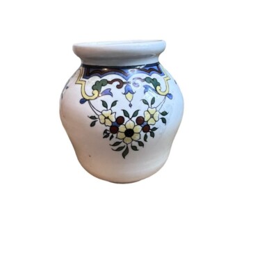 Mustard pot 花柄のマスタードポット　ディジョン　DIJON Moutarde Bocquet Yvetot 1735 Digoin France Potter French Mustard