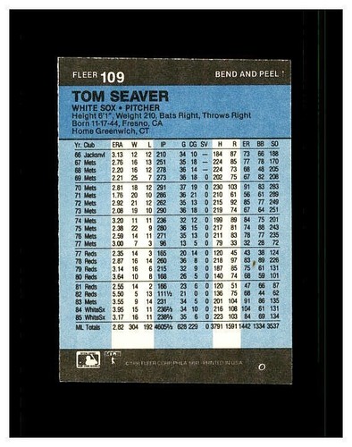 TOM SEAVER YOU PICK SEE SCANS OF EVERY CARD ALL TOM SEAVER CARDS ODD BALL METS - Bild 17 von 183