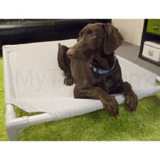 Coolaroo Dog Bed Small - 27.7" x 21.8" - Aluminum Frame -50 OFF -Birch Color