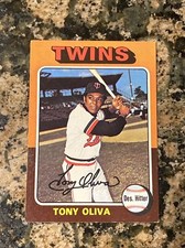 1975 Topps MINI #325 Tony Oliva Twins EX-MT No Creases