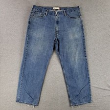 Vintage Levi's 550 Relaxed Fit 40x30 Blue Jeans Old School Broken In Soft Denim