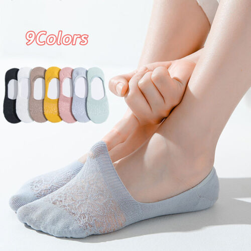 Unisex Socks Boat Hosiery Foot Socks Lace Ultrathin Non-slip Summer Comfort × - Picture 1 of 21