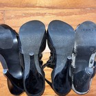 Steve Madden 5” Heel Size 6.5-7.0 Black Sateen Leather Platform Peep Pump — photo 8