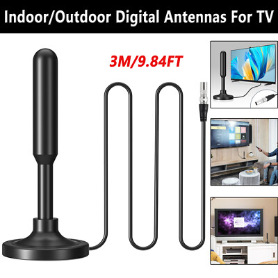 300 Miles Upgraded TV Antenna Digital HD Antena Indoor HDTV 1080P 4K W/Magnetic