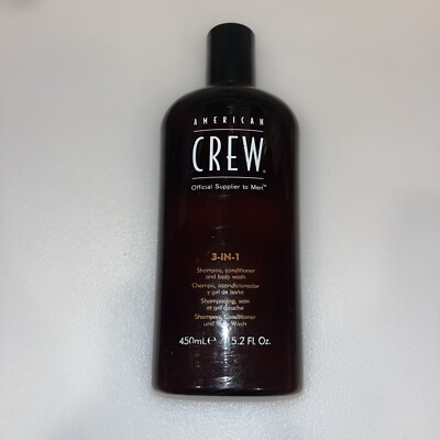 American Crew 3-in-1 Shampoo Conditioner and Body Wash Men 15.2 Fl Oz New