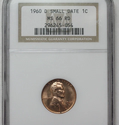 1960d Small Date Lincoln Cent   NGC MS66RD