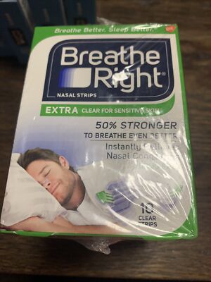 6 Breathe Right Nasal Congestion Strips Extra Clear For Sensitive Skin 60 Strips