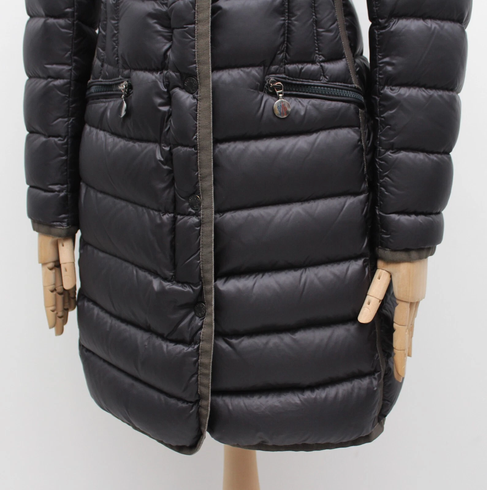 Cappotto giacca piumino lungo trapuntato donna MONCLER Hermione RARO taglia 2 vestibilità ~S