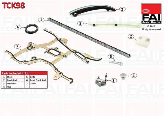 For Chevrolet Opel Vauxhall 1.4L 2009 on Timing Chain Kit Upper Replace + Gasket