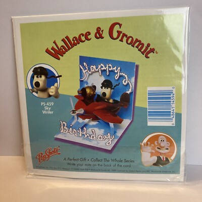 Wallace & Gromit Birthday 3D Pop-Up Greeting Card by Pop Shots PS-459 Sky Writer