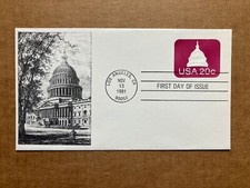 1981 20c Capitol Dome, stamped envelope U601 KMC Venture FDC LE / 250