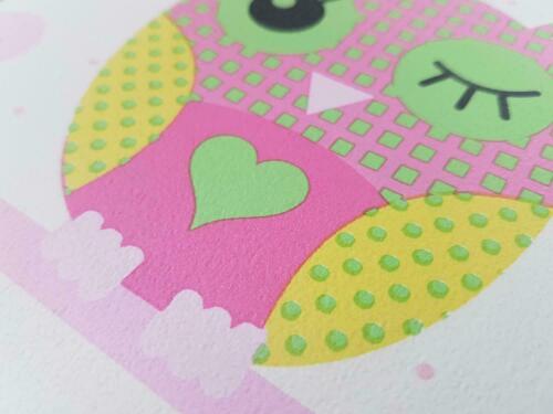 Owl Wallpaper Pink Green Cream Tree Cute Design Feature Bedroom Child  Debona | eBay