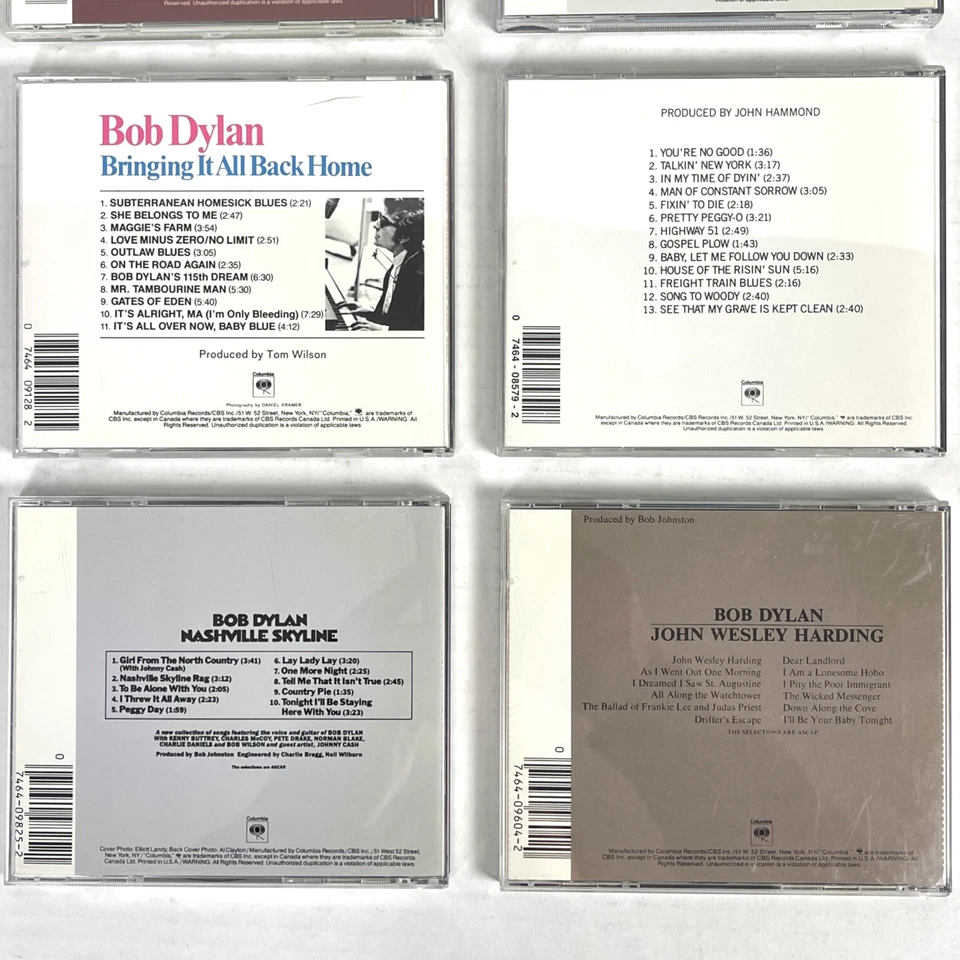 Bob Dylan 9 CD Lot 60s Blonde Hwy 61 Freewheelin Times Another Home Nashville - Image 4 of 4