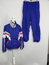 VTG Windbreaker Track Suit Jacket Pants Westside Connection Color Block Women L