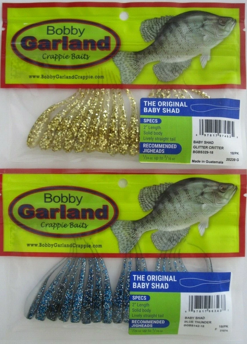 2 - Bobby Garland Crappie Baits - Baby Shad - 2 - 18/Pk - CLEARANCE!