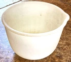 Vintage GLASBAKE #28 Mixing Bowl w Pour Spout for SUNBEAM Milk Glass USA