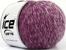 4-Skein Lot Feliz Alpaca Yarn Wool Luxury Light 4x100g/240m Fuchsia Lt Cream