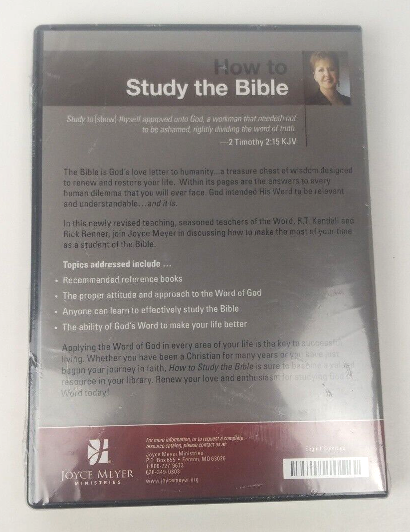 How To Study The Bible Joyce Meyer DVD (New Sealed) eBay
