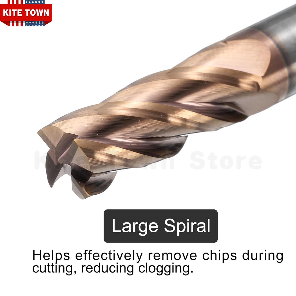 Efficient 4 Flutes Solid Carbide End ill with TiSIN Coating - End