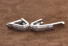 Harry Winston 18kt White Gold Signature Engraved Cufflinks