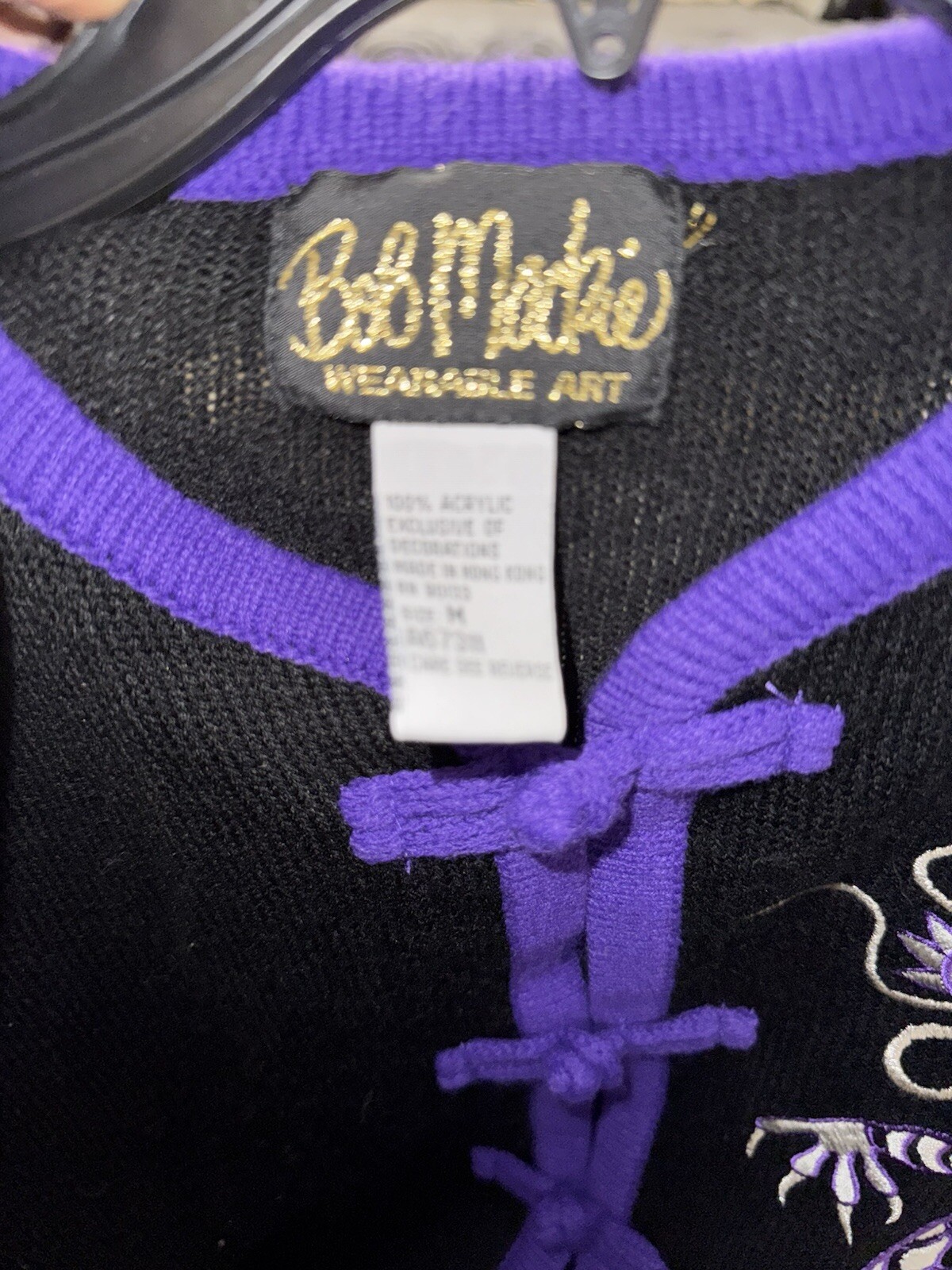 bob mackie wearable art sweater - image 1