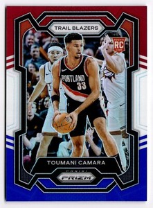 2023-24 Panini Prizm Red White Blue Toumani Camara #164 Portland RC