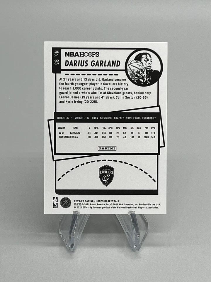 2021-22 Nba Hoops Fanatics Green Ice Darius Garland Fanatics Exclusive! - Image 2 of 2