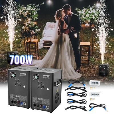 VEVOR 2PCS Cold Spark Machine 700W Stage Effect DMX Firework DJ Event Wedding
