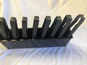 8 Vollrath 4780922 Jacob's Pride® 9 1/2"L Stainless Utility Tongs + Cal Mil rack