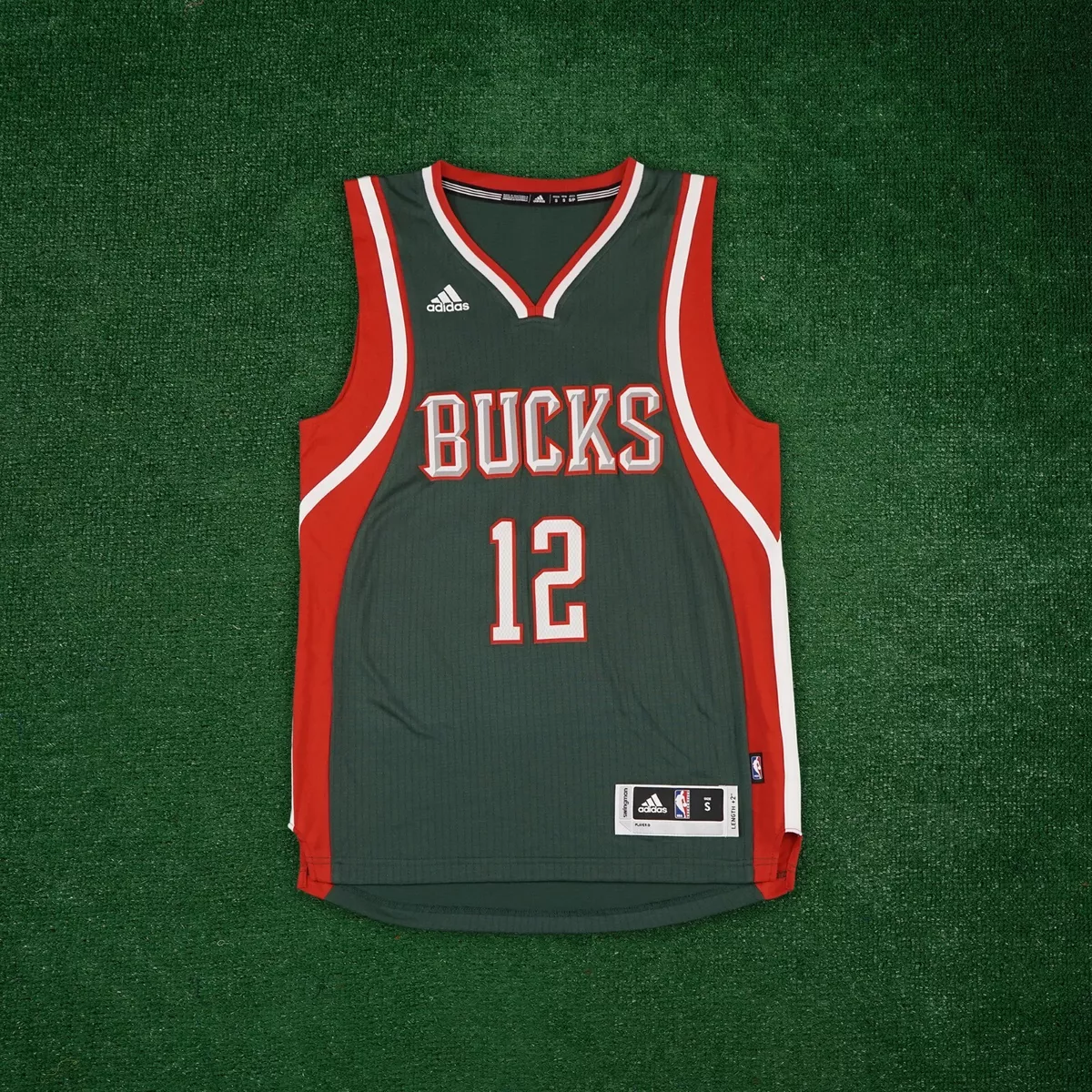  Milwaukee Bucks Jabari Parker adidas Green Swingman Road Jersey  (S) : Sports & Outdoors