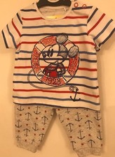 Mickey Mouse 0-3 Months T-shirt And Bottoms 