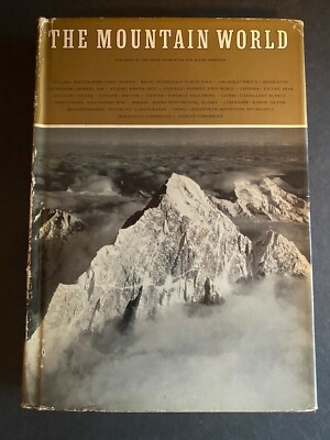 The Mountain World 1964/65, by Malcolm Barnes - 1966 - 1st Ed, HC Book DJ - Map