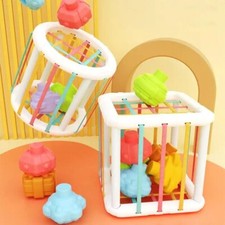 Montessori Baby Toy 0-12 Months sorting Game colorful shape sorter Education
