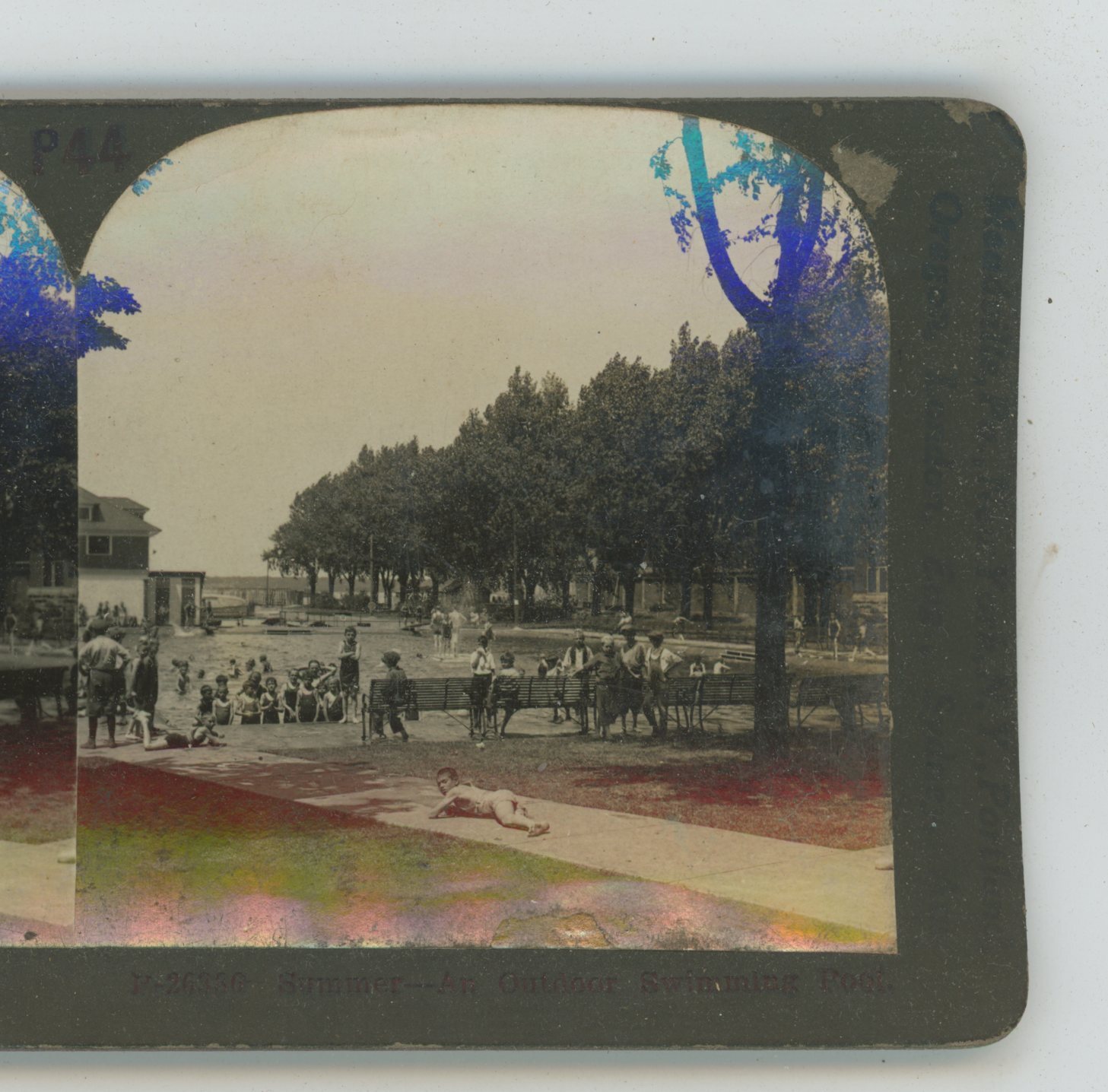 Summer Outdoor Swimming Pool Bathing Suits Keystone Stereoview
