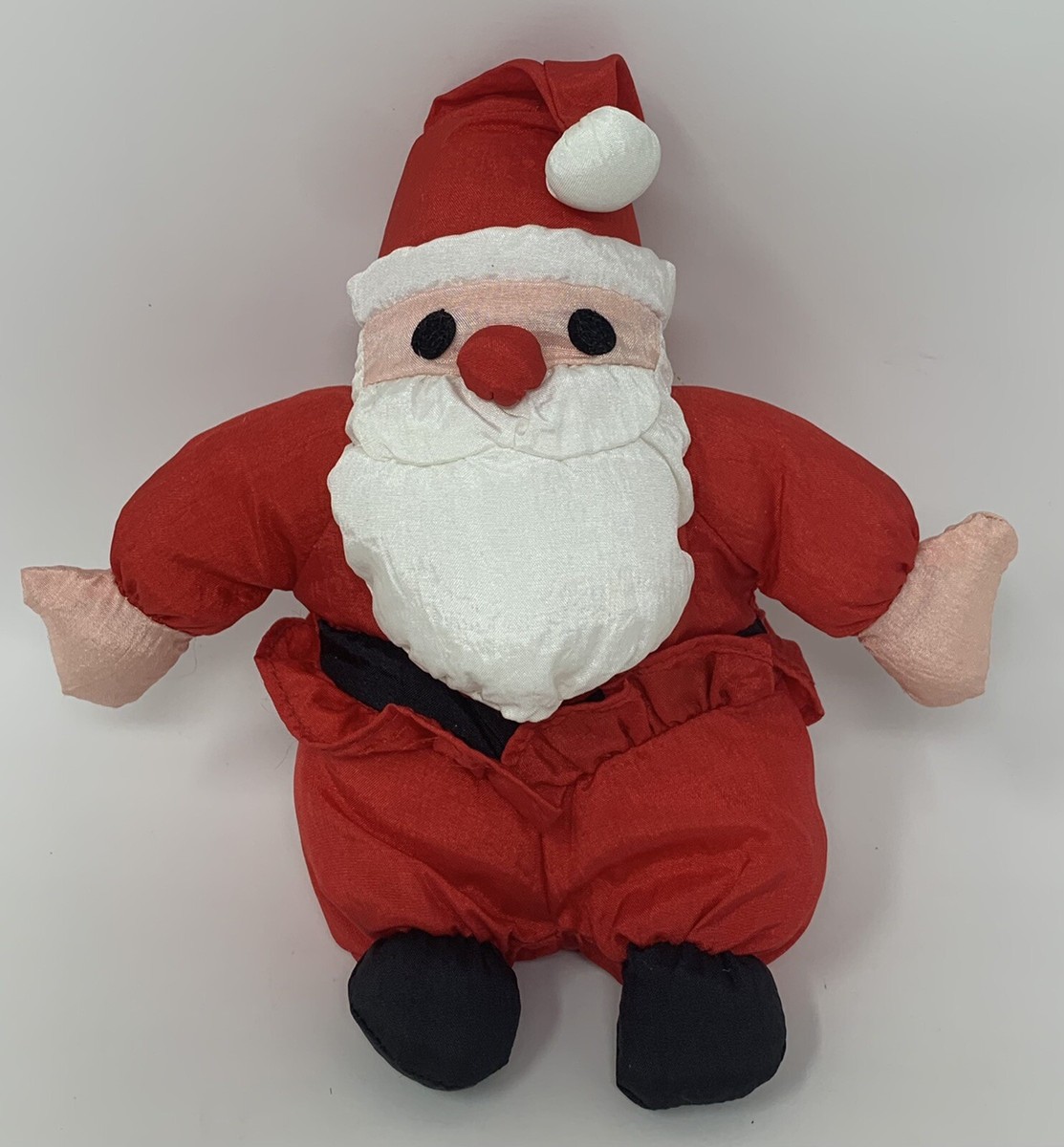 International Silver Company Nylon Santa Claus Plush Stuffed Animal  Christmas 6”
