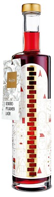 WAJOS ADVENTSKALENDER FLASCHE - GEFÜLLT MIT GEWÜRZPFLAUMEN LIKÖR  0,5l  18% Vol.